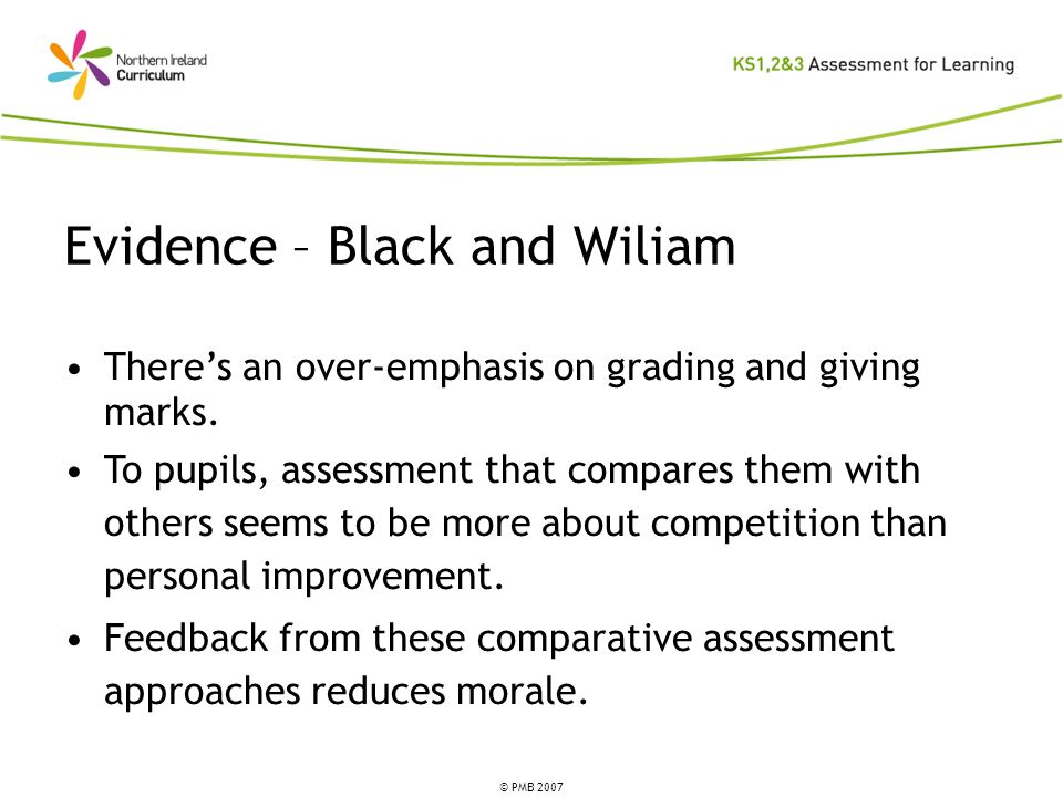 Evidence – Black and Wiliam