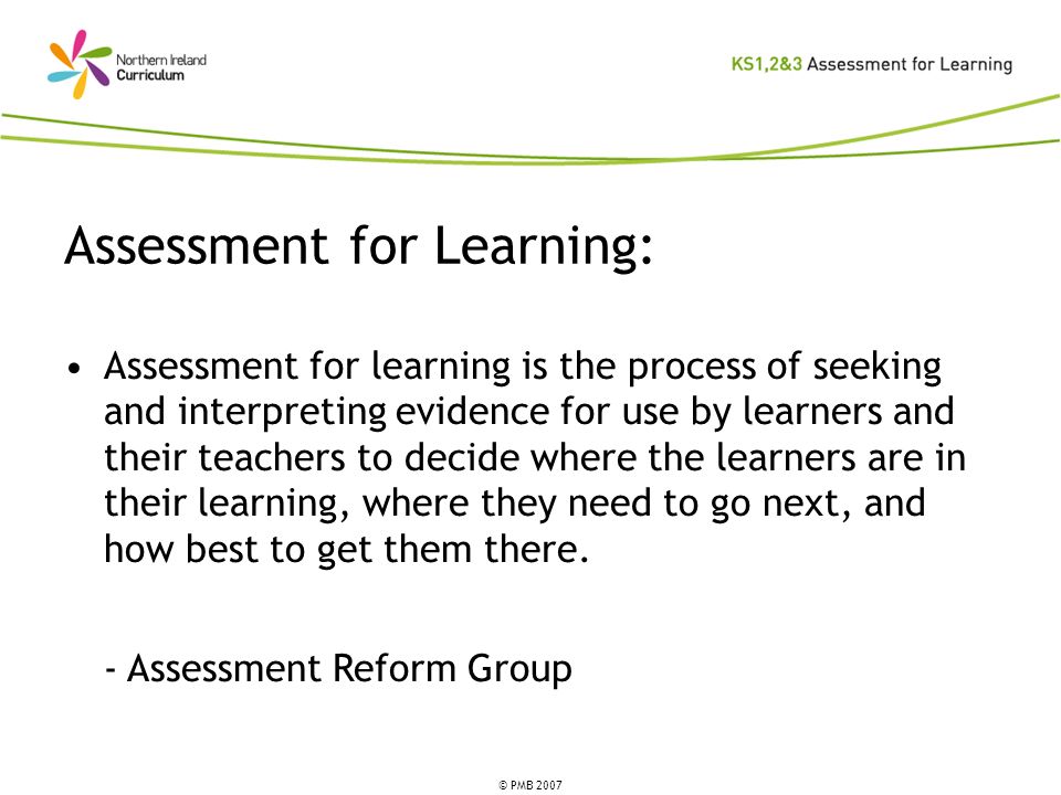 Assessment for Learning: