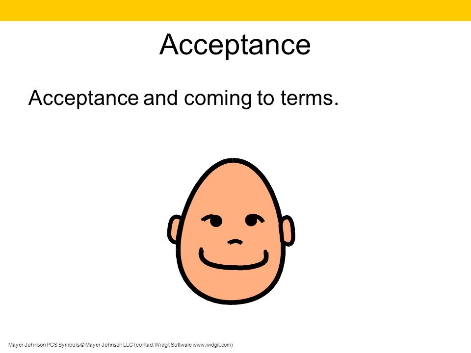 Acceptance Acceptance and coming to terms.