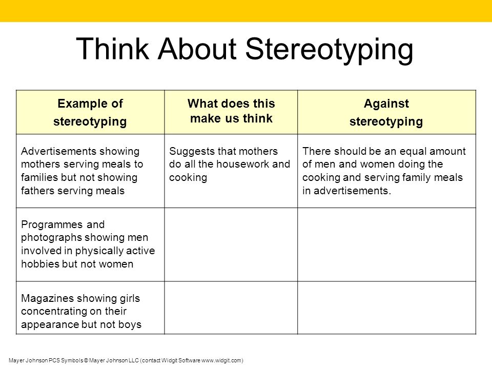 Think About Stereotyping