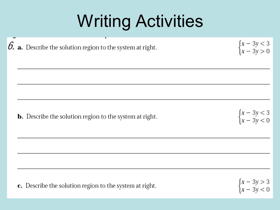 Writing Activities