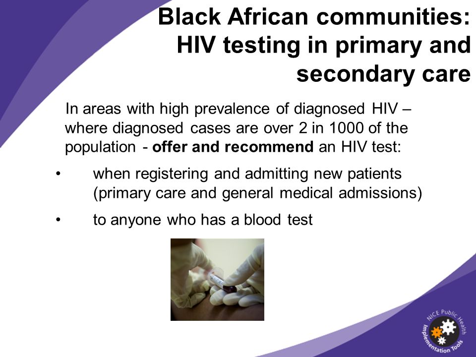 Black African communities: HIV testing in primary and secondary care