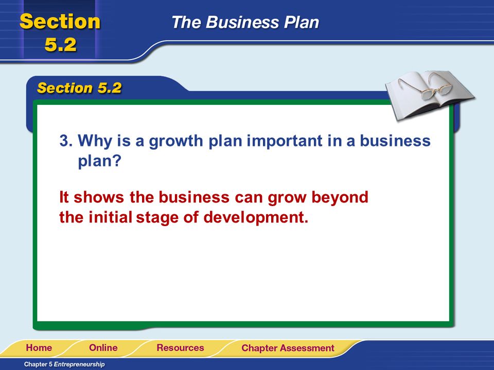 Why is a growth plan important in a business plan