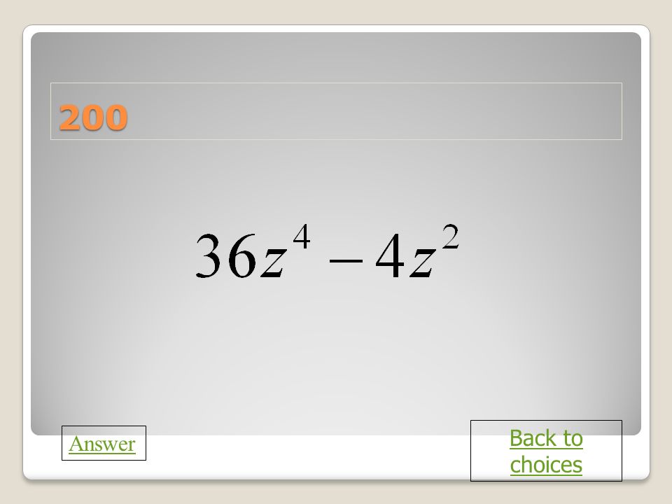 c 200 Back to choices Answer