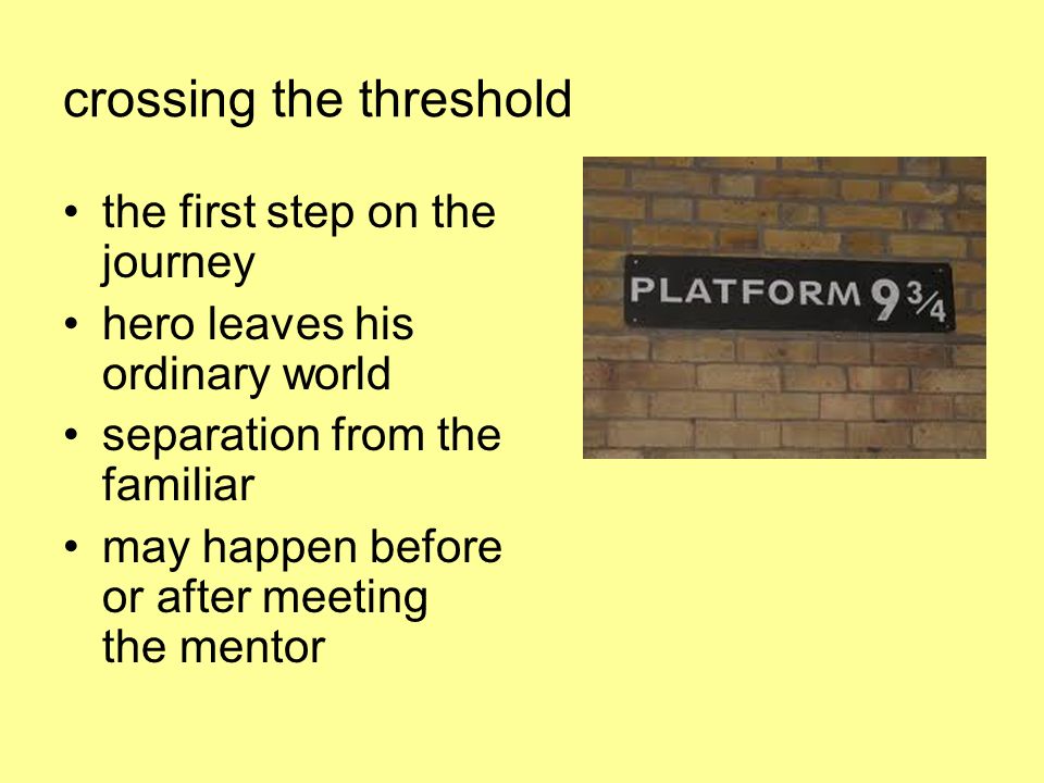 crossing the threshold