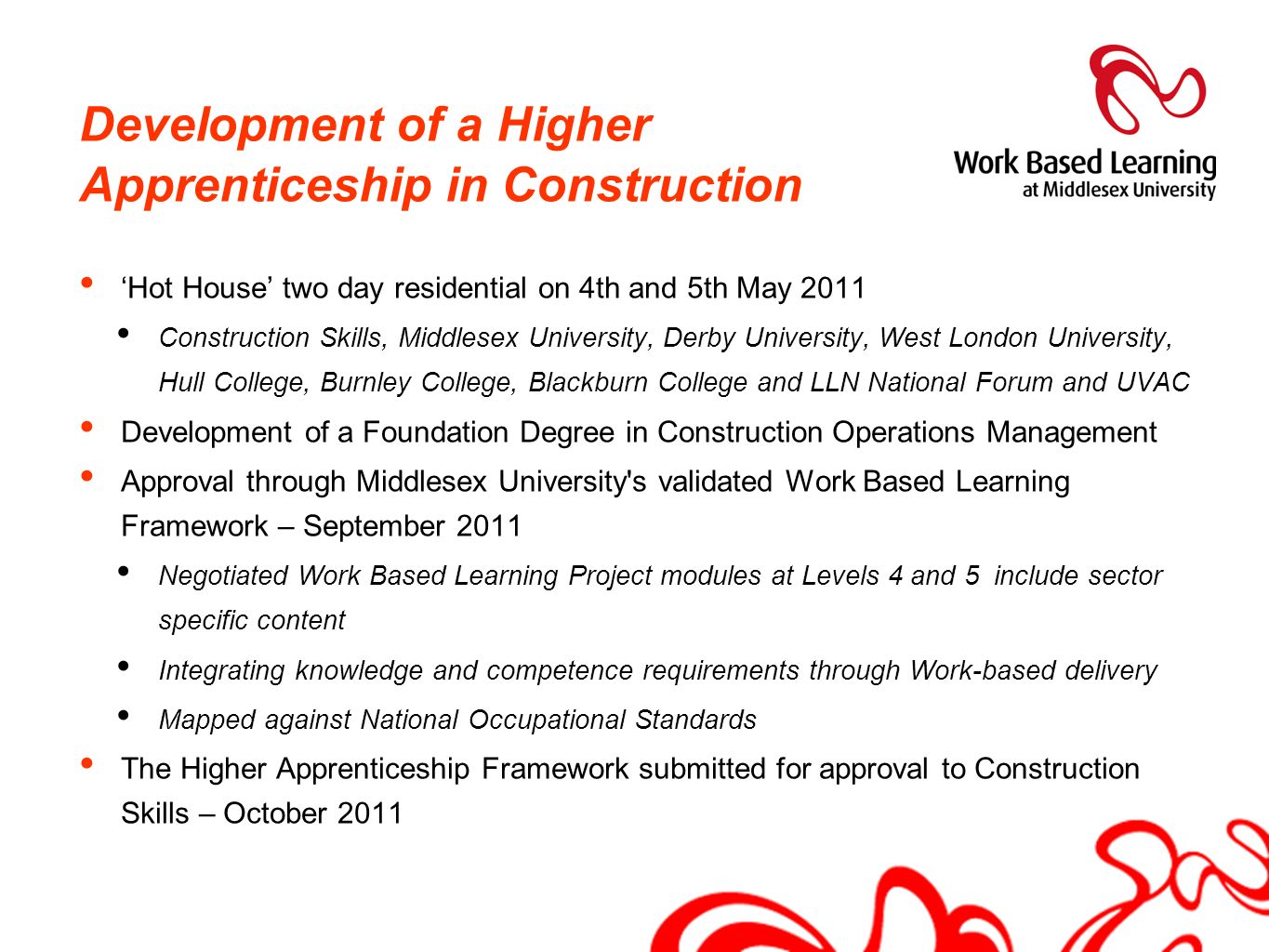 Development of a Higher Apprenticeship in Construction