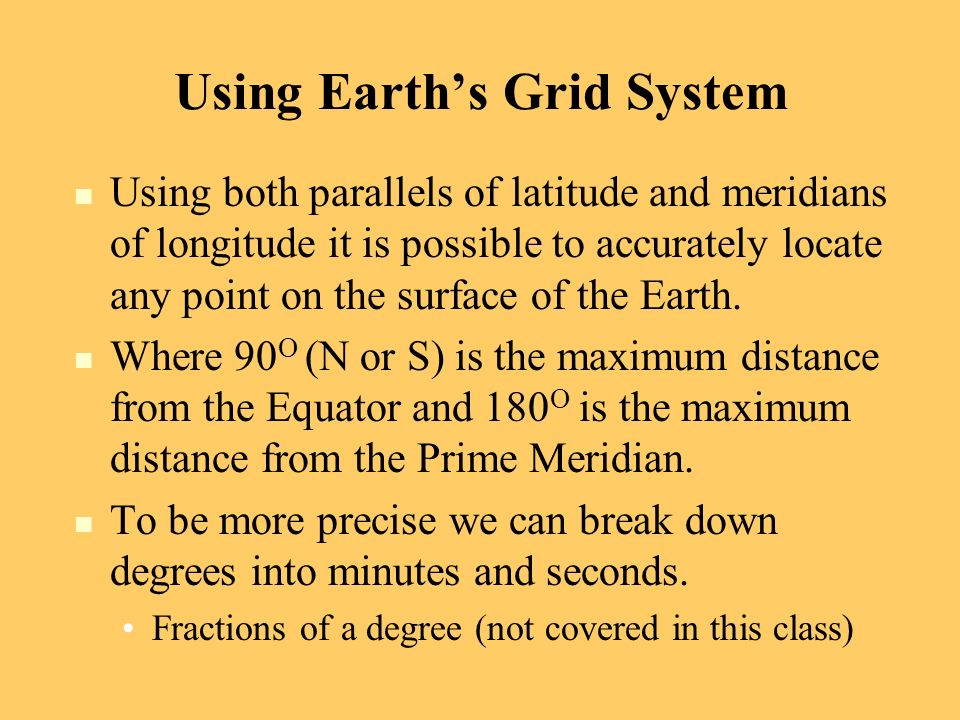 Using Earth’s Grid System