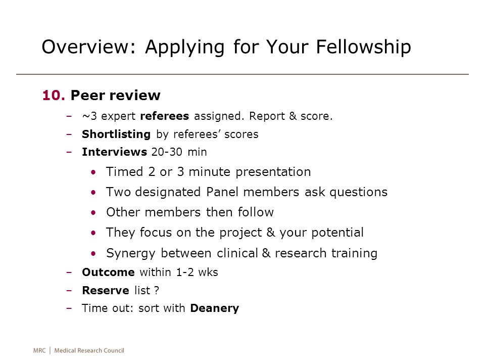 Overview: Applying for Your Fellowship