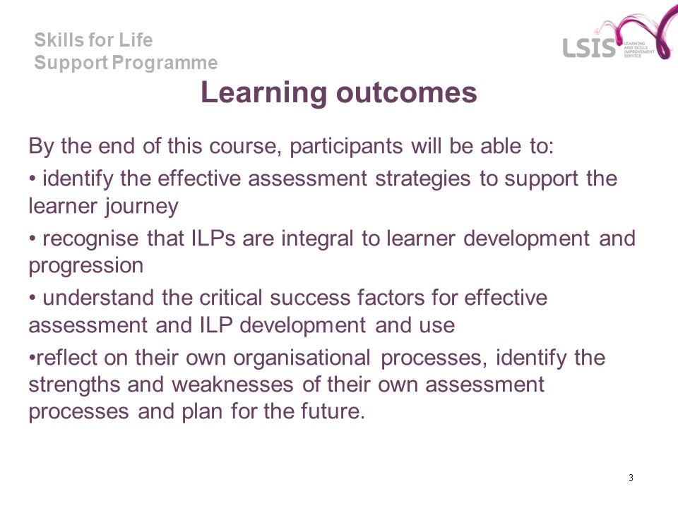 Learning outcomes By the end of this course, participants will be able to: