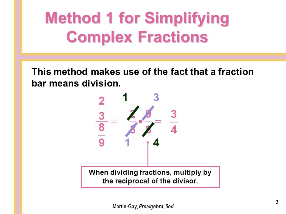 Method 1 for Simplifying Complex Fractions