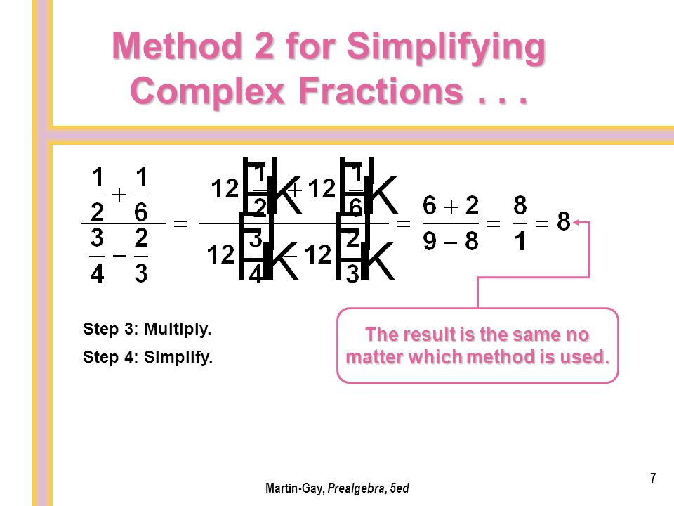 Method 2 for Simplifying Complex Fractions . . .