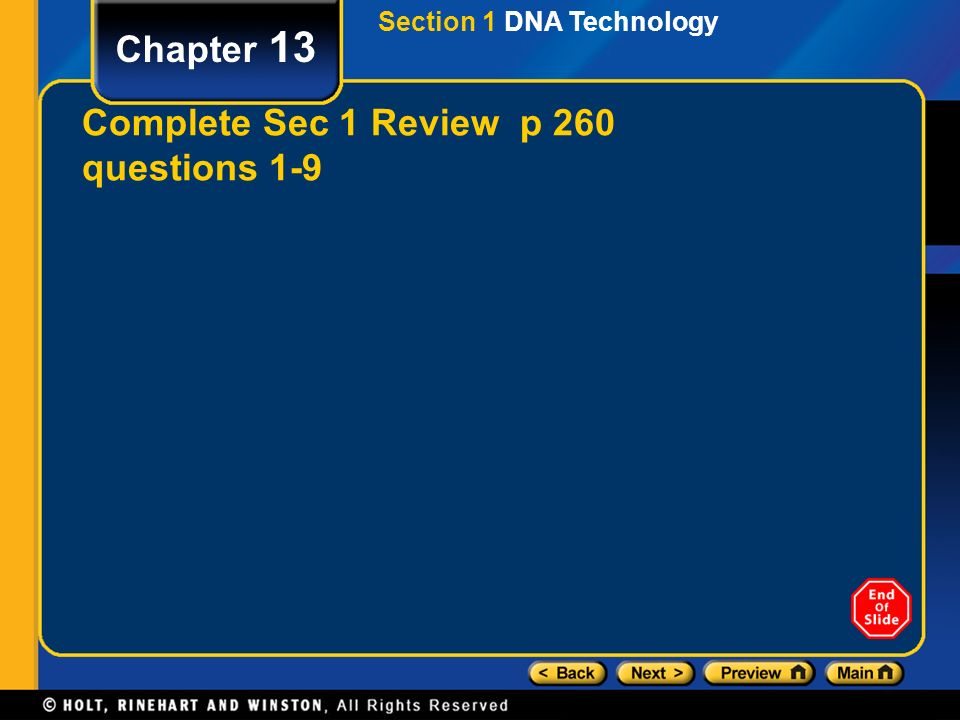 Complete Sec 1 Review p 260 questions 1-9