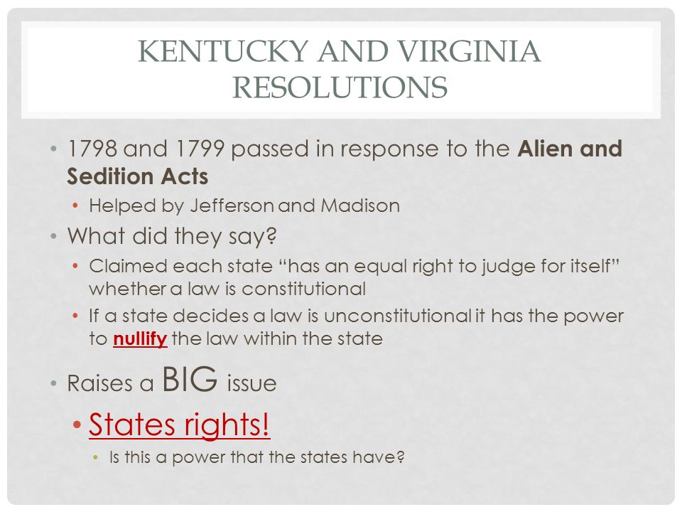 Kentucky and Virginia Resolutions