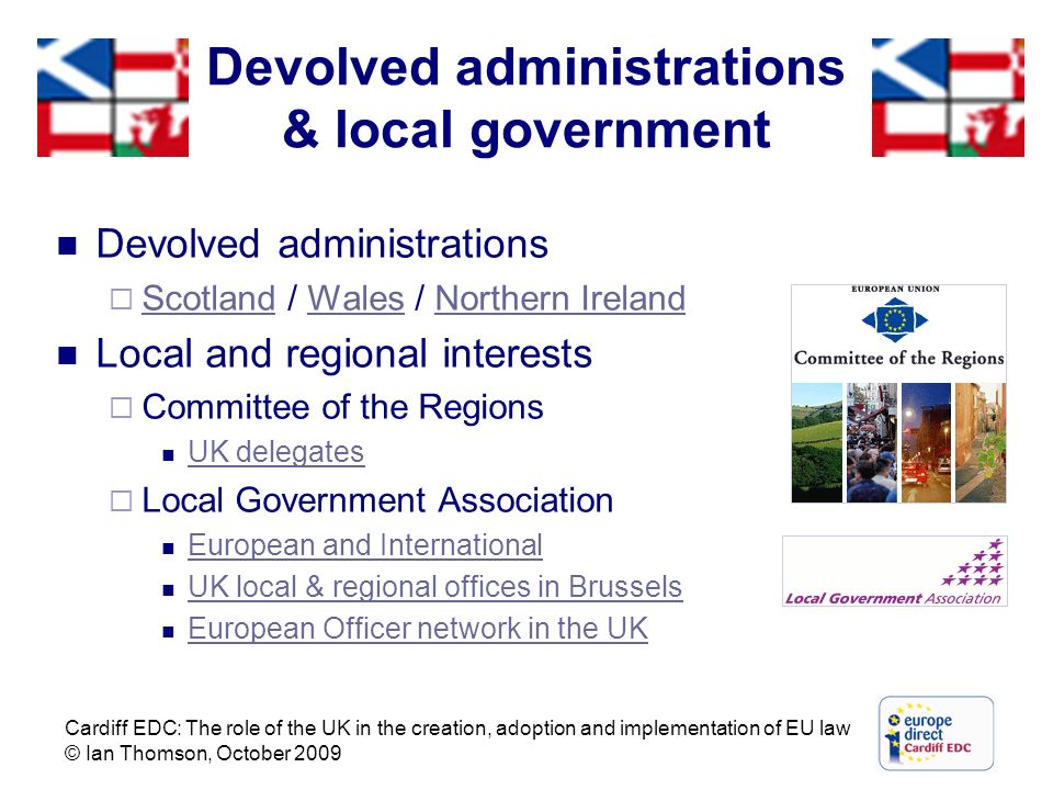 Devolved administrations & local government