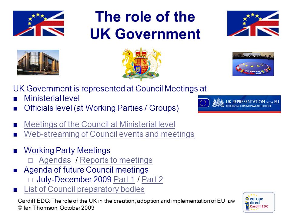 The role of the UK Government