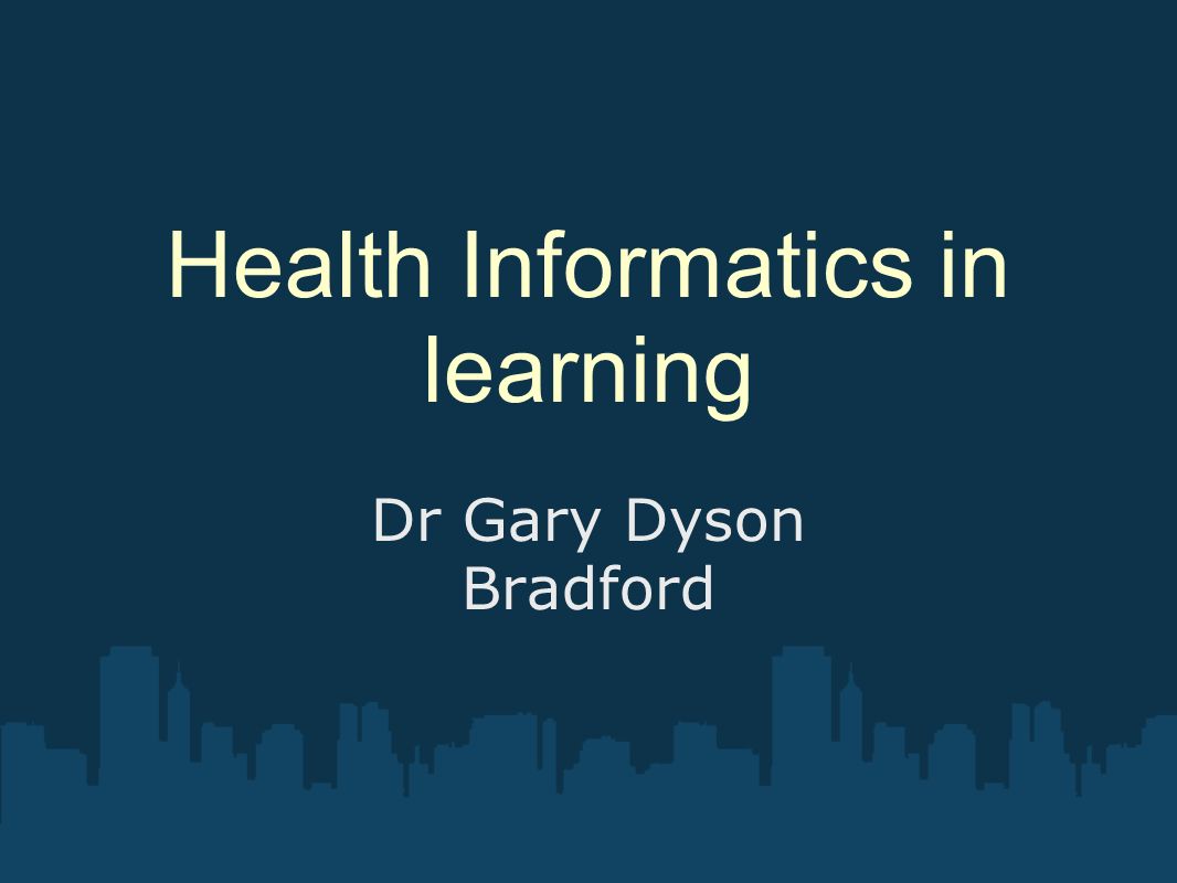 Health Informatics in learning