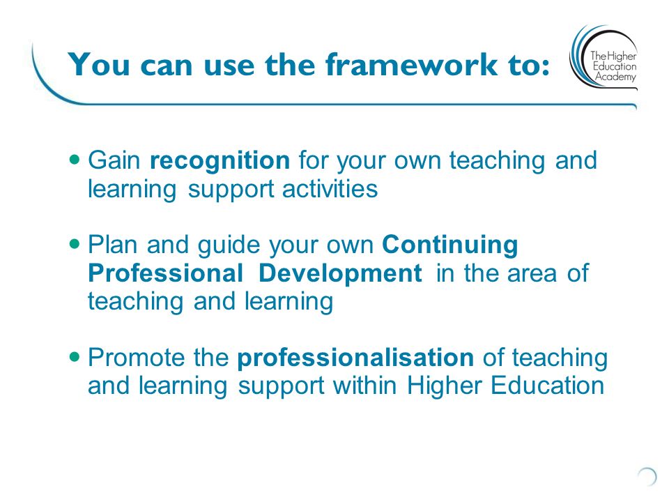 You can use the framework to: