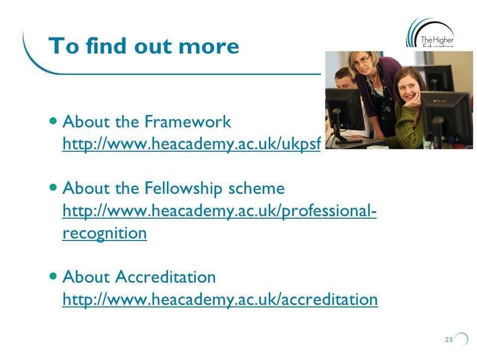 To find out more About the Framework