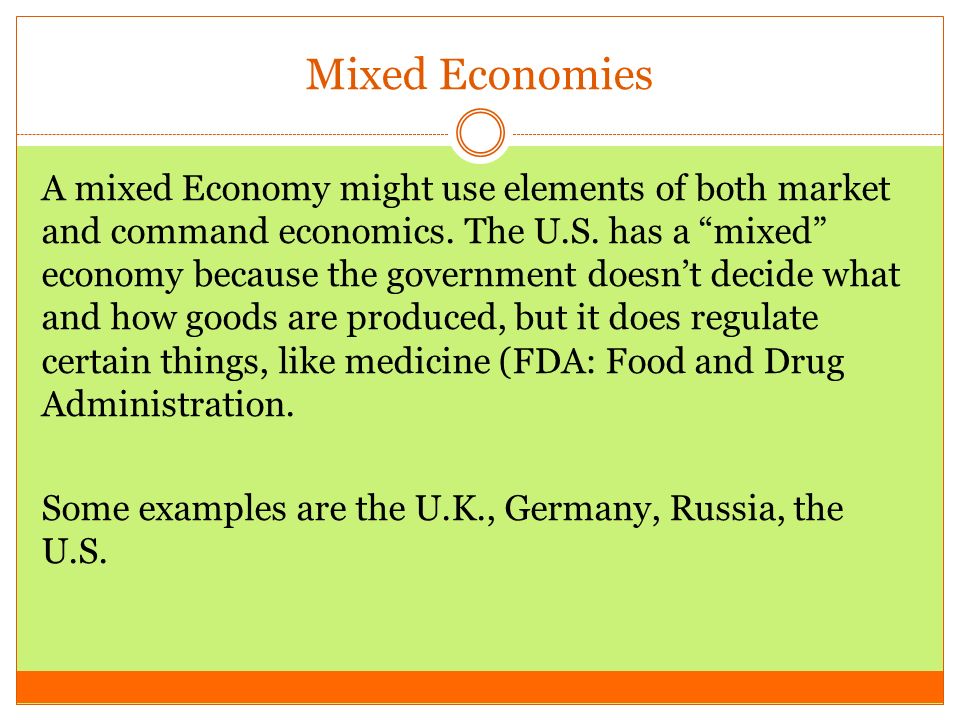 Mixed Economies