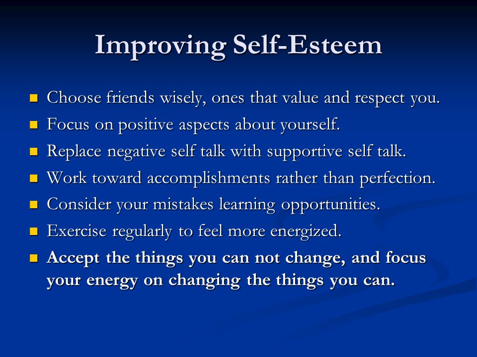Improving Self-Esteem