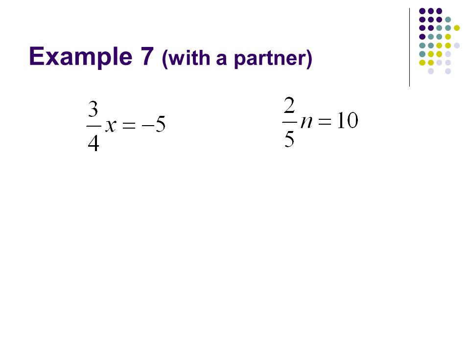 Example 7 (with a partner)