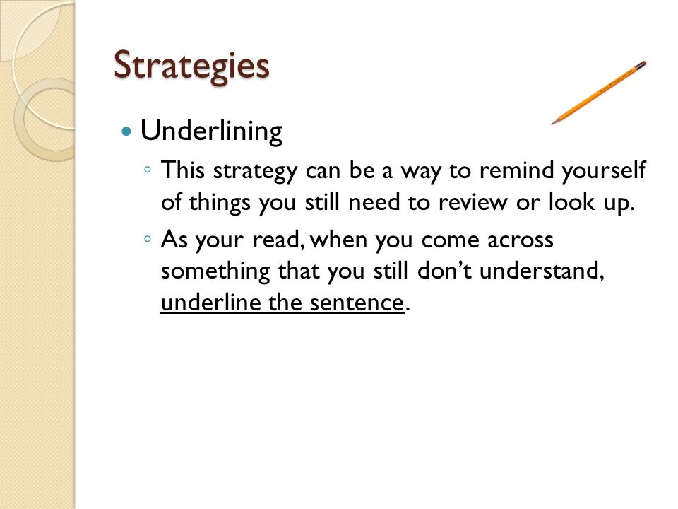 Strategies Underlining