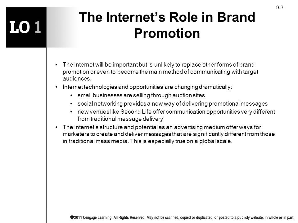 The Internet’s Role in Brand Promotion