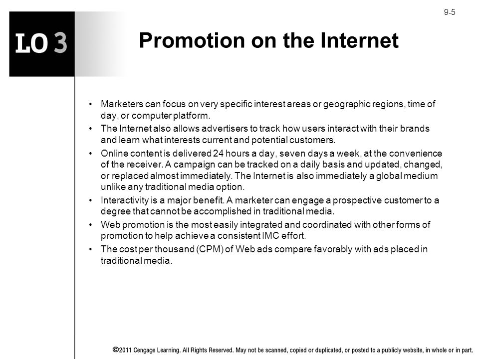 Promotion on the Internet