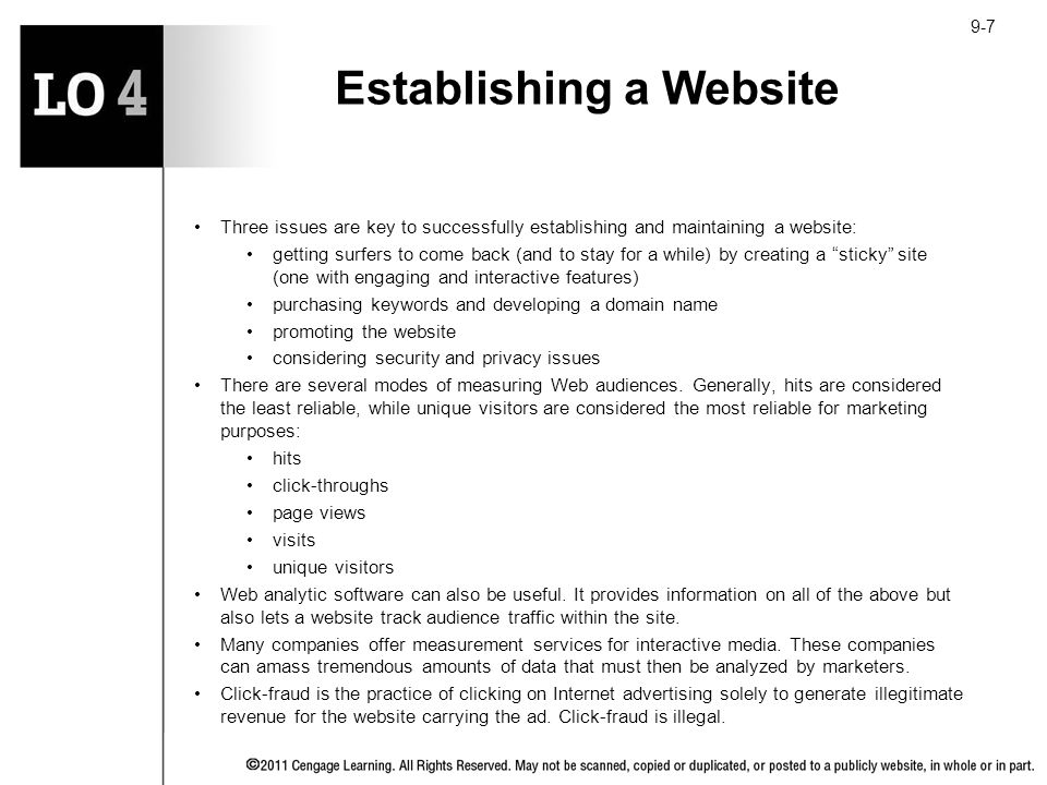 Establishing a Website