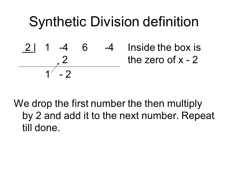 Synthetic Division definition