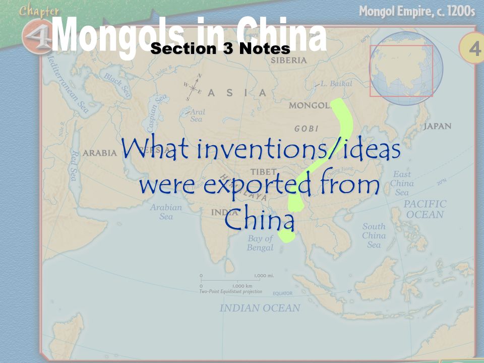 What inventions/ideas were exported from China