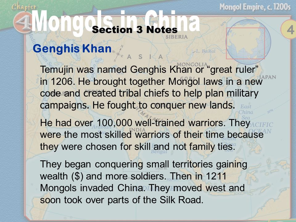 Genghis Khan Section 3 Notes