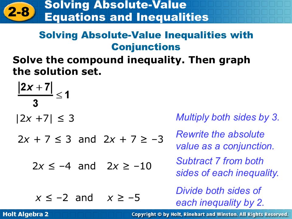 Solving Absolute-Value Inequalities with Conjunctions