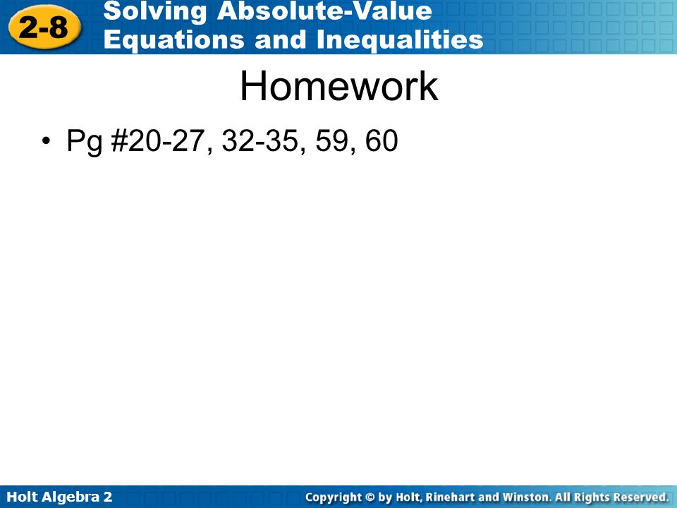 Homework Pg #20-27, 32-35, 59, 60
