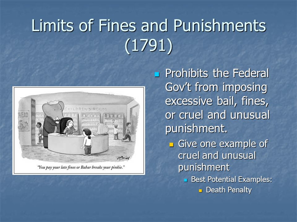 Limits of Fines and Punishments (1791)