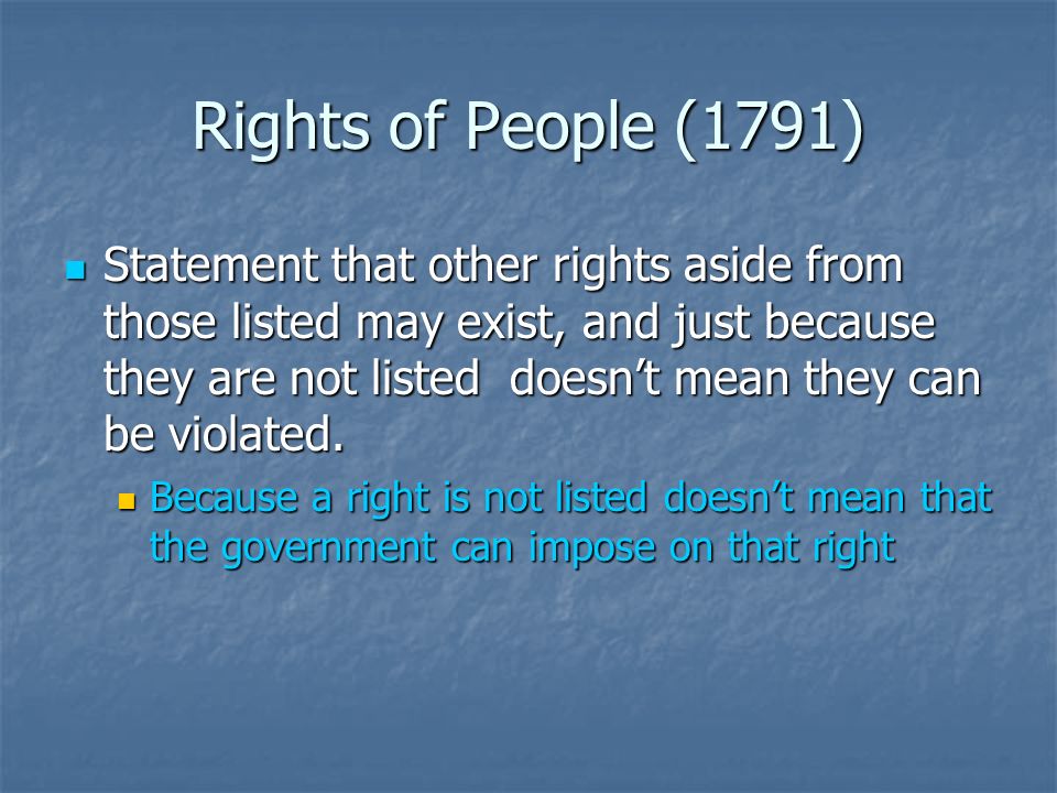 Rights of People (1791)