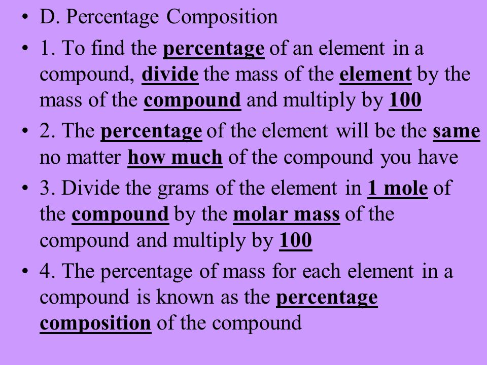 D. Percentage Composition