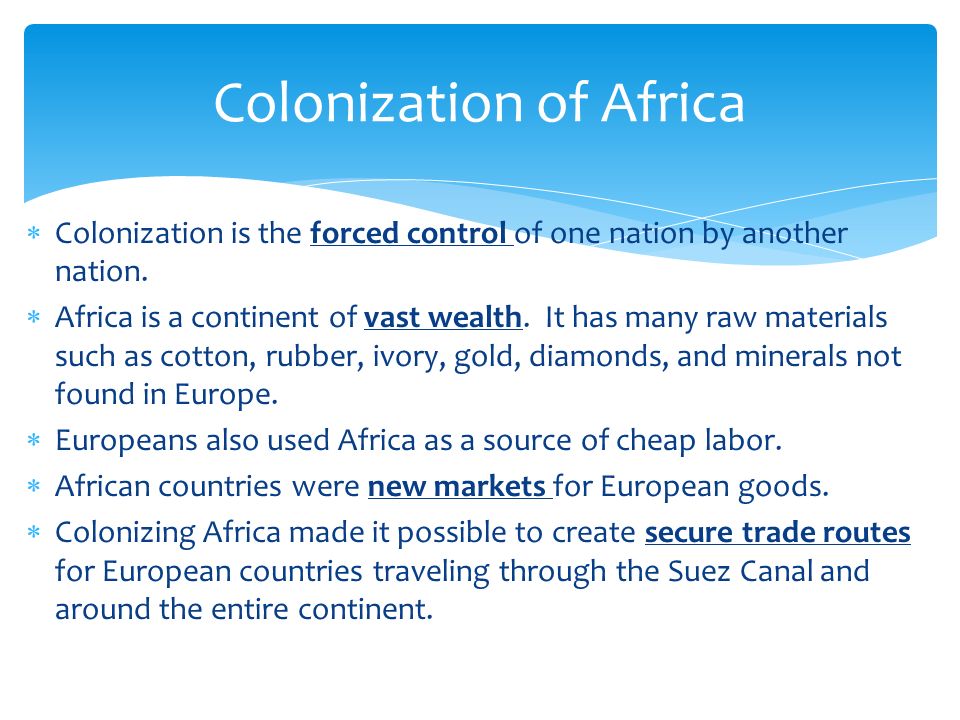 Colonization of Africa