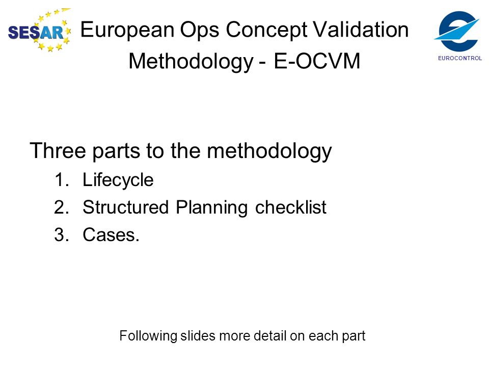 European Ops Concept Validation Methodology - E-OCVM