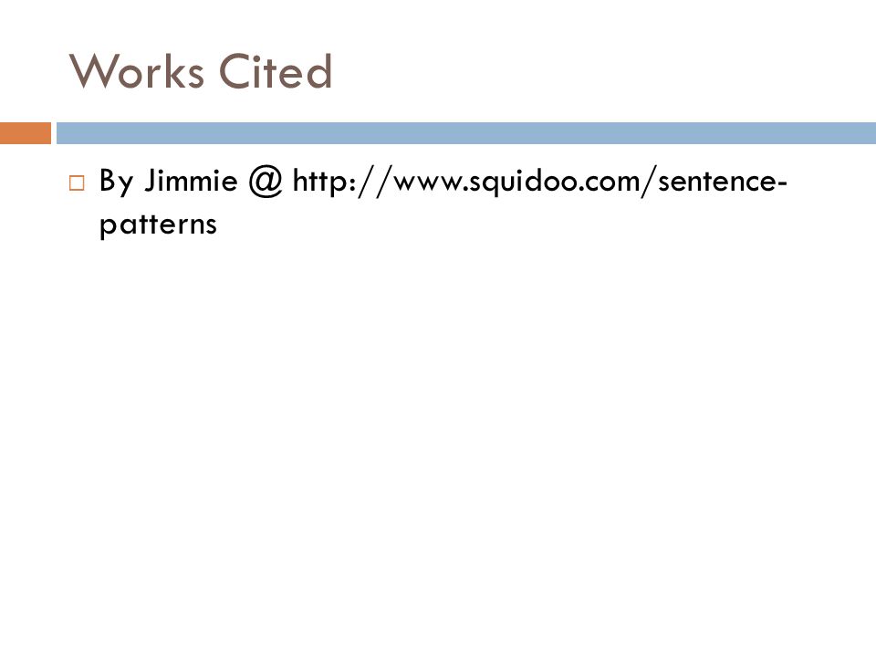 Works Cited By   patterns