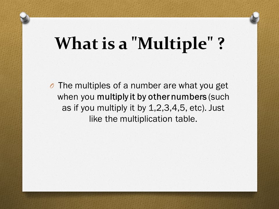 What is a Multiple