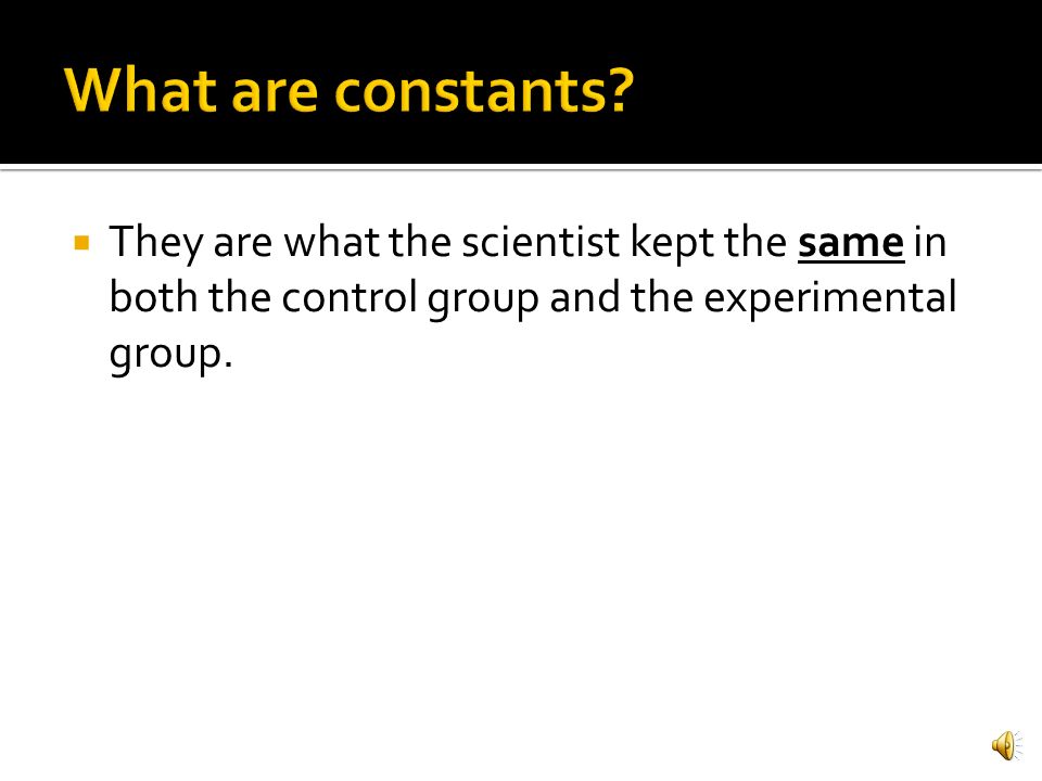 What are constants.