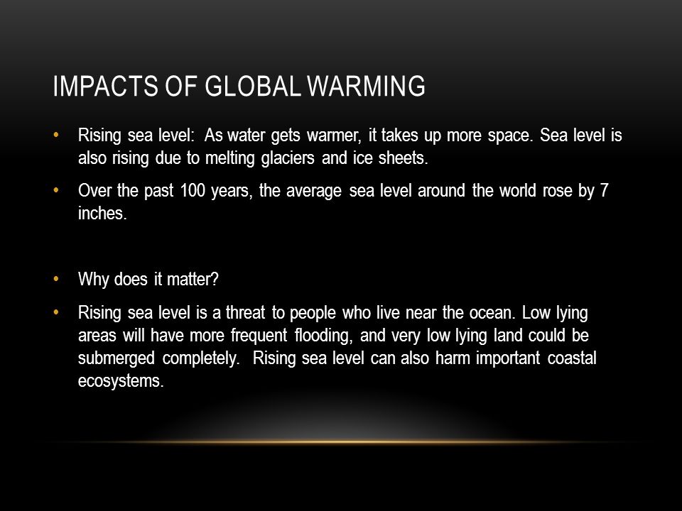 Impacts of global warming