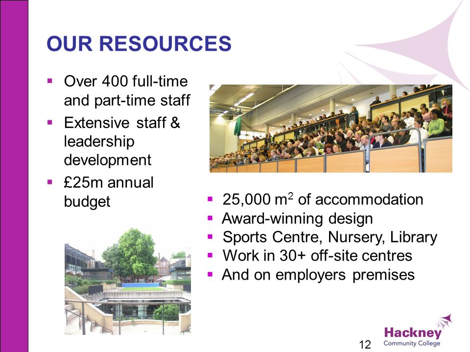 OUR RESOURCES Over 400 full-time and part-time staff