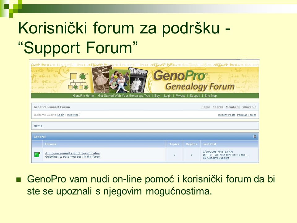 Korisnički forum za podršku - Support Forum