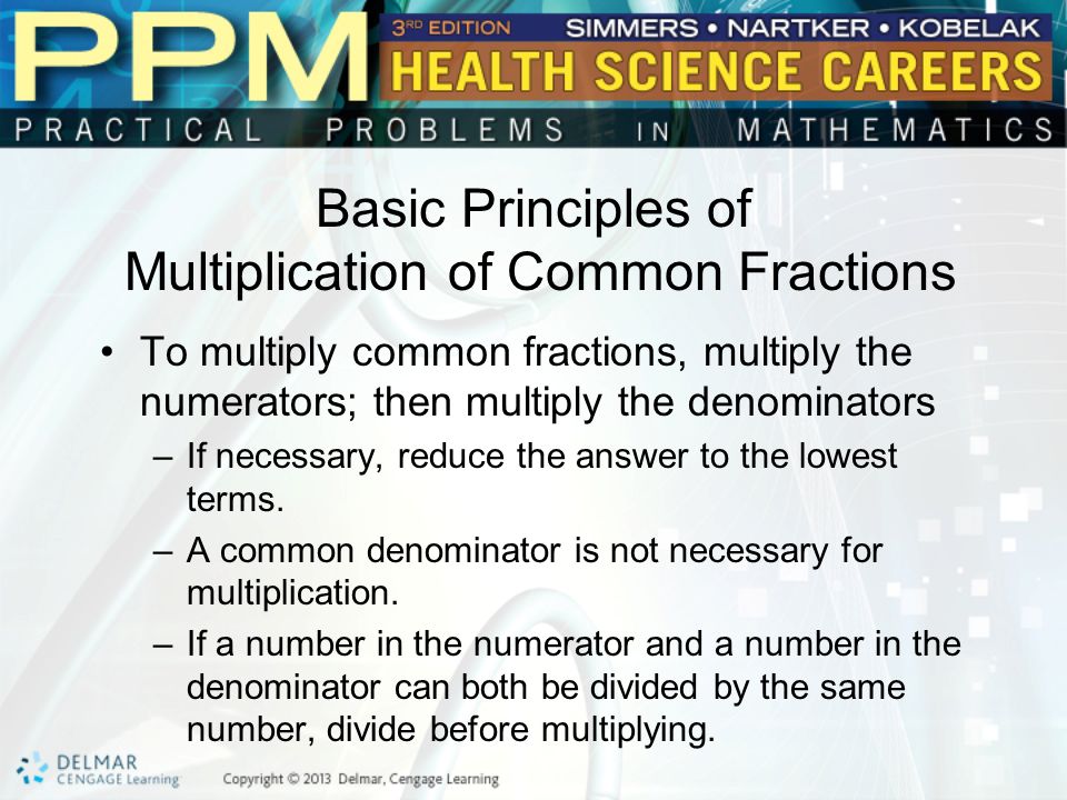Basic Principles of Multiplication of Common Fractions