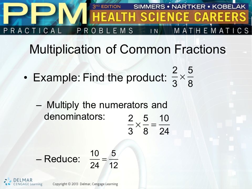Multiplication of Common Fractions