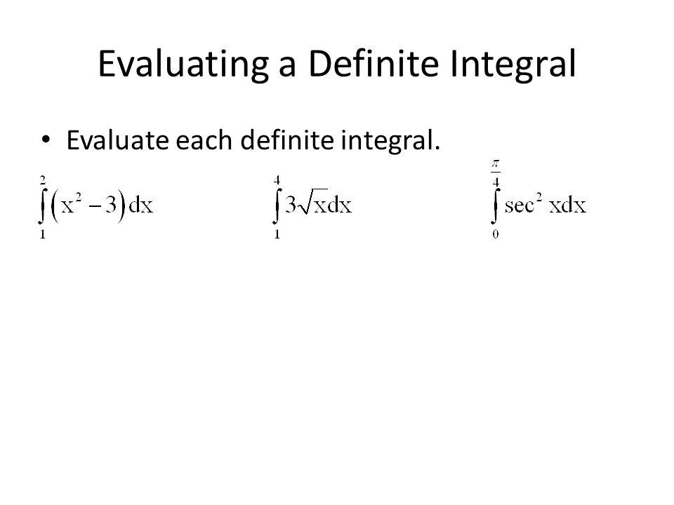 Evaluating a Definite Integral