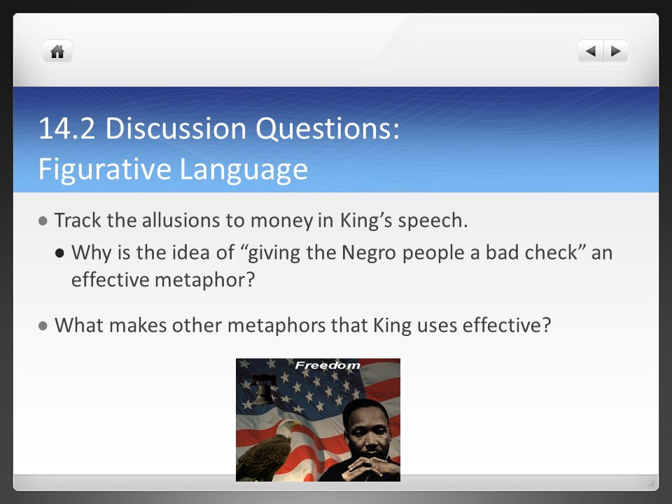 14.2 Discussion Questions: Figurative Language