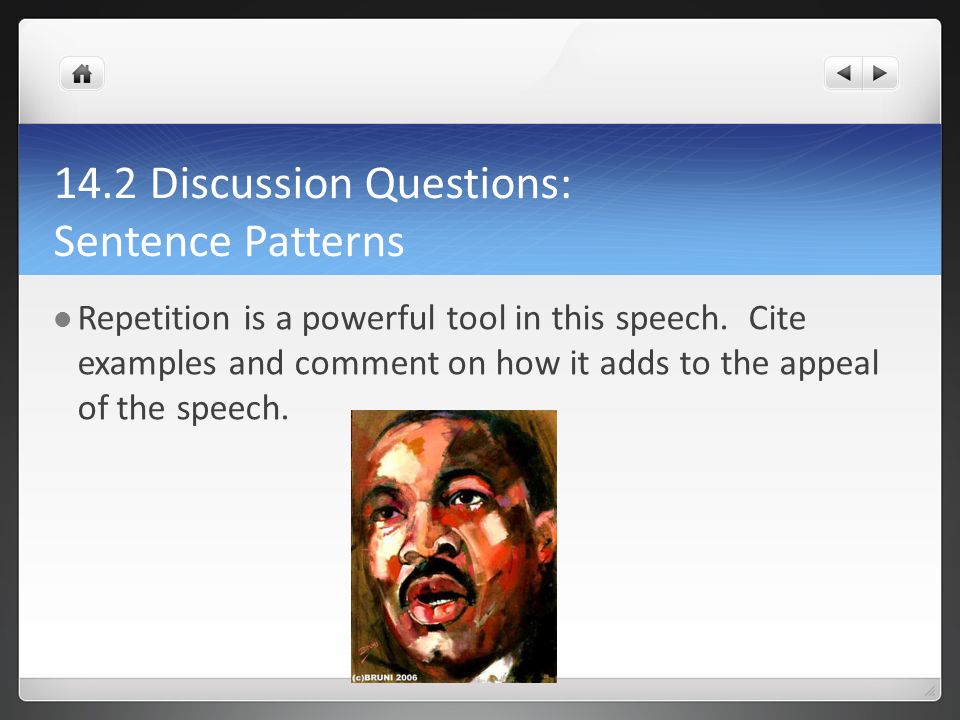 14.2 Discussion Questions: Sentence Patterns
